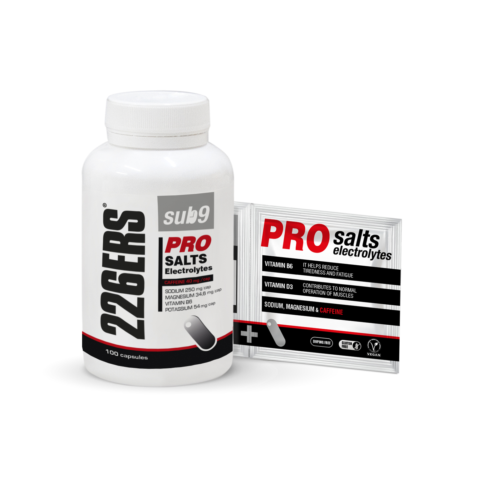 Sub9 Pro Salt tabletter med koffein